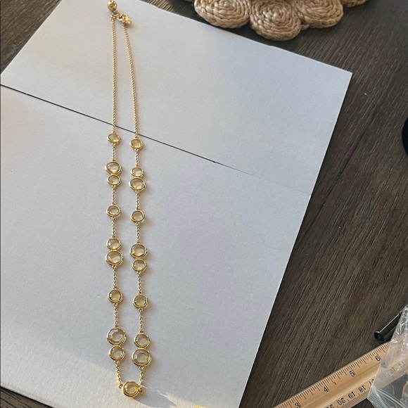 Kate Spade long Goldtone and glass necklace - Picture 6 of 12